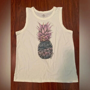 O’Neill Pineapple Watercolor Summer Tank Sz Large surf